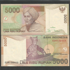 INDONEZIA INDONESIA 5000 5.000 RUPII RUPIAH 2001 , UNC [1] P-142a , necirculata