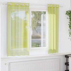 Gossi perdele voile cu oelii 2 buc verde mar 140x140 cm