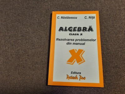 ALGEBRA CLASA A X A REZOLVAREA PROBLEMELOR DIN MANUAL C NASTASESCU C NITA foto