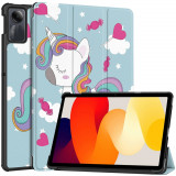 Husa tableta compatibila xiaomi redmi pad se foldpro cu microfibra, auto sleep/wake, unicorn