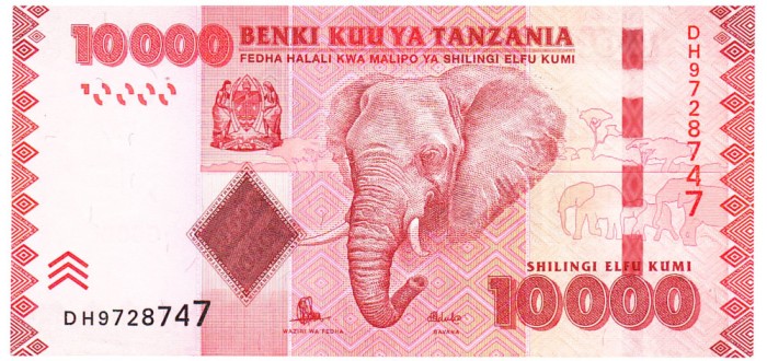 Tanzania 10 000 Shilingi 2015 P-44b Seria 9728747
