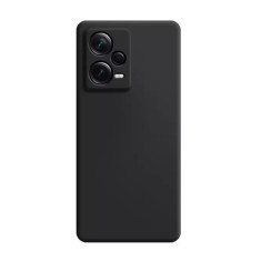 Husa soft silicon compatibila cu xiaomi redmi note 12 5g, matte efect, camera ultra safe, negru foto
