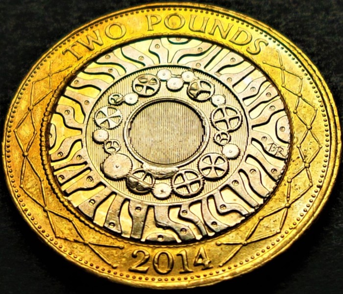Moneda bimetal 2 POUNDS - ANGLIA / MAREA BRITANIE, anul 2014 *cod 4961