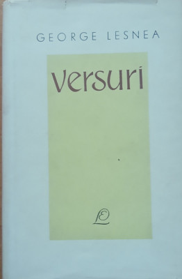 VERSURI - GEORGE LESNEA - COPERTA CARTONATA foto