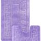Set 2 Covorase Baie Model Ethnic 2539, Marimi 50 x 80 40 x 50 cm, Mov, Antiderapant, Antialergic, Polipropilena
