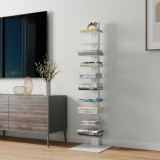 Raft de sine statator cu 10 polite Eksj&ouml; 150x39x39cm otel alb [en.casa] HausGarden Leisure, [en.casa]