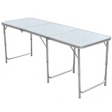 Masa pliabila metalica pentru gradina sau picnic, blat MDF, inaltime reglabila, 180x60cm Household NewTrend