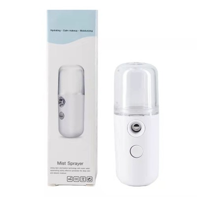 Spray de hidratare facial&amp;Auml; cu tehnologie nano, flippy, hidratare, igienizare, abur rece, &amp;Atilde;nc&amp;Auml;rcare usb, capacitate 30 ml, 10cm, alb foto