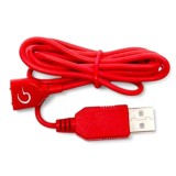 Accesoriu G-Vibe, cablu magnetic de &icirc;ncărcare, cu mufă USB, culoare roșu