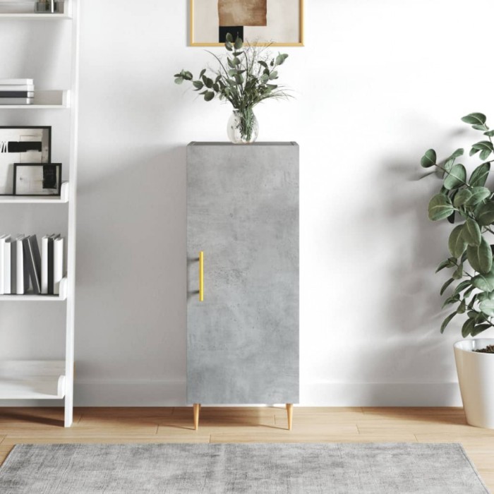 vidaXL Servantă, gri beton, 34,5x34x90 cm, lemn compozit