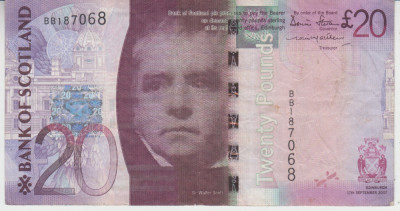 M1 - Bancnota foarte veche - Marea Britanie - Scotia - 20 lire sterline foto