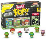 Set 4 Figurine Funko Bitty Pop! Teenage Mutant Ninja Turtles (TMNT) - Leonardo, Michelangelo, April O'Neil &amp; Mystery