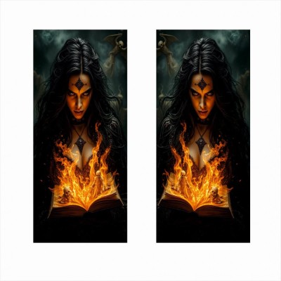 Set 2 stickere auto pentru stalpi usi, print hd ecosolvent, folie orajet oracal autoadeziva, 50x22 cm foto