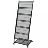 VidaXL Raft reviste A4, 47,5x43x133 cm, negru 30100