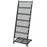 Gossi raft reviste a4, 47,5x43x133 cm, negru