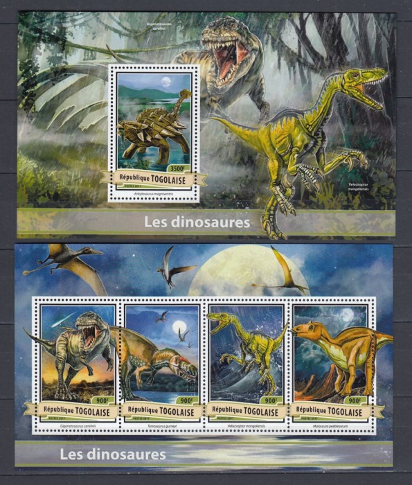 Togo 2017 - DINOZAURI - BL + KB - MNH