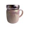 Cana din ceramica cu capac, 360ml, Roz
