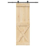 VidaXL Ușă glisantă cu set de feronerie 70x210 cm, lemn masiv de pin
