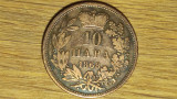 Serbia - moneda de colectie rara - 10 para 1868 -Mihailo Obrenović III- superba!, Europa