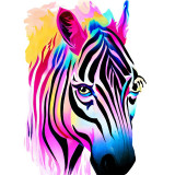 Cumpara ieftin Sticker decorativ Zebra, Multicolor, 85 cm, 7723ST, Oem