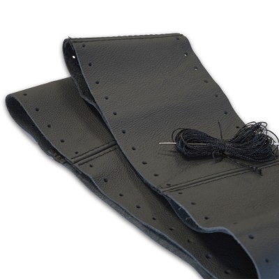HUSA VOLAN CU SNUR PIELE NATURALA NEGRU 36-39 CM - 45714 foto