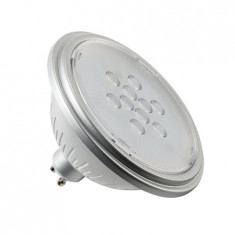 Sursa de iluminat, bec, lampa cu LED-uri QPAR111, GU10, 7W, 3000K 40 ° argint,