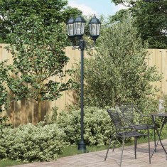 vidaXL St&acirc;lp de lumină pentru grădină Verde &icirc;nchis Aluminiu și Sticlă