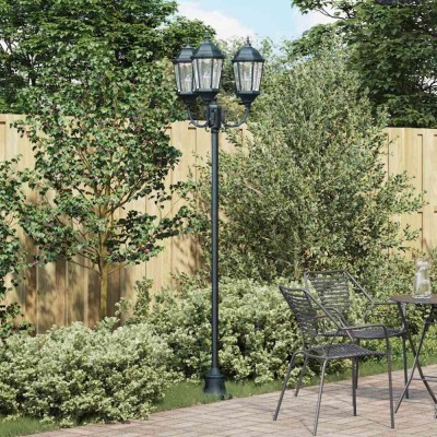 vidaXL St&amp;acirc;lp de lumină pentru grădină Verde &amp;icirc;nchis Aluminiu și Sticlă 42000339 foto