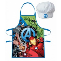 Set sort si boneta de bucatarie pentru copii Avengers