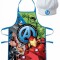 Set sort si boneta de bucatarie pentru copii Avengers