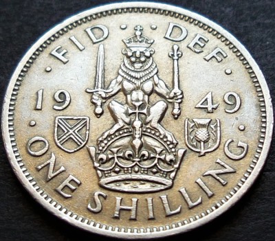 Moneda istorica 1 SHILLING - MAREA BRITANIE / ANGLIA, anul 1949 * cod 339 A foto