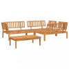 Set canapea gradina din paleti, 4 piese, lemn masiv de acacia