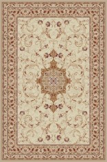 Covor Model Lotos 523-100, Marime 50 x 80 cm, Bej, Crem, Inaltime Fir 8 mm, Antialergic, Polipropilena, Living, Dormitor, Sufragerie, Birou