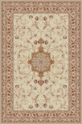 Covor Model Lotos 523-100, Marime 50 x 80 cm, Bej, Crem, Inaltime Fir 8 mm, Antialergic, Polipropilena, Living, Dormitor, Sufragerie, Birou foto