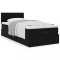 Gossi cadru de pat otoman cu saltea, catifea neagra 100x200cm