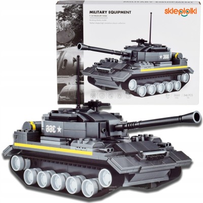 SET DE BLOCURI DE CONSTRUCȚIE CU TANC DE COMBAT ȘI ARMAMENT PENTRU COPII MODEL MILITAR foto