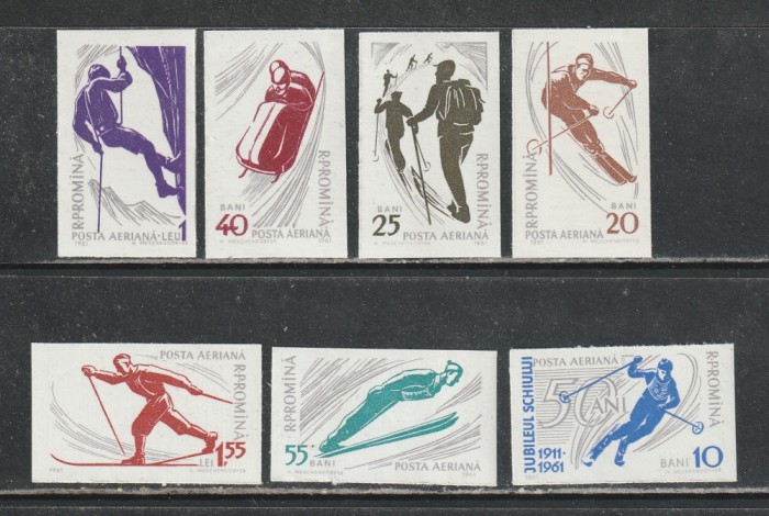 Romania 1961- #514A Sporturi de Munte 7v x 2 MNH