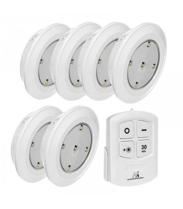 Set 6 lampi LED cu telecomanda MCE0165