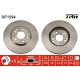 Set disc frana Mercedes 124 Sedan (W124) 12.84-08.93, 190 (W201) 10.82-08.93, Clasa E (W124) 02.93-06.96, Sl (R129) 03.89-09.04, Fata, 300X28mm, vent, Trw
