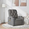 VidaXL Fotoliu de masaj rabatabil, gri &icirc;nchis, material textil 372492