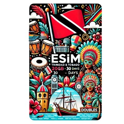 eSIM Trinidad and Tobago, 20GB, 30 Days, Standard foto