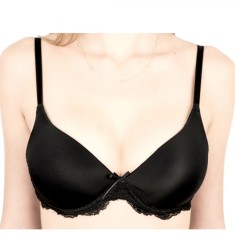 Sutien Push-Up cu Cupă Preformată S112 - Negru - 90B