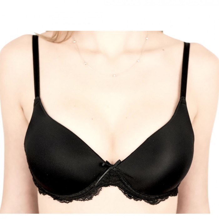 Sutien Push-Up cu Cupă Preformată S112 - Negru - 70C
