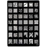 Cumpara ieftin Plăcuţă metalică XL pentru ştampilarea nail art, 017, INGINAILS