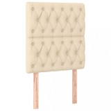 Tablii de pat, 2 buc, crem, 80x7x78/88 cm, textil