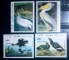 Coasta de fildes 1985 pelicani,cocori,rate,g&acirc;ște păsări fauna serie 4v neștampilată, Nestampilat