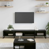 vidaXL Cabinet TV Stejar Negru 170.5 x 36 x 30.5 cm Lemn compozit 886516
