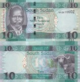 Sudan Sudanul de Sud 10 Pounds 2016 UNC