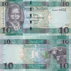 Sudan Sudanul de Sud 10 Pounds 2016 UNC