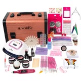 Kit Unghii Gel SensoPRO Milano 15ml + Geanta LUXORISE + CADOU 15 Pensule, Lampa UV LED 150W, Freza Unghii, Tipsuri, Nail Art